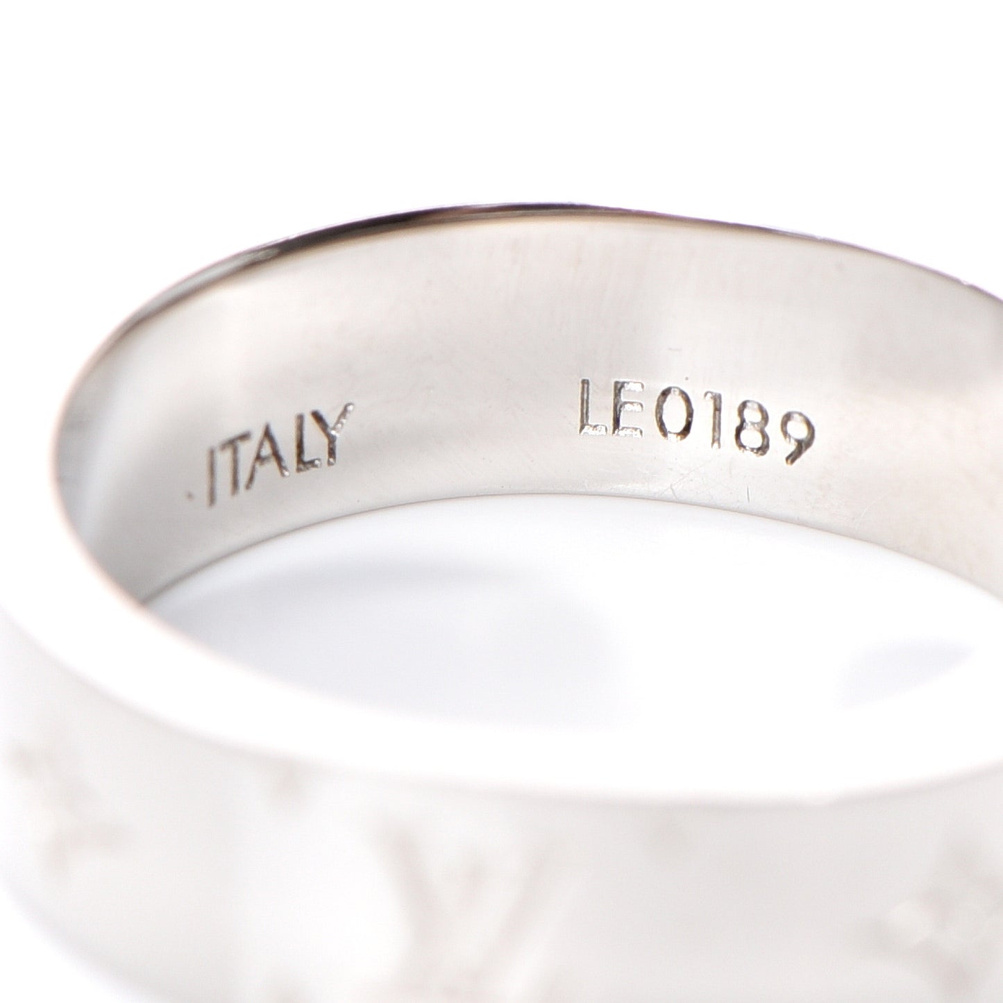 Brass Monogram Engraved Nanogram Ring M Palladium