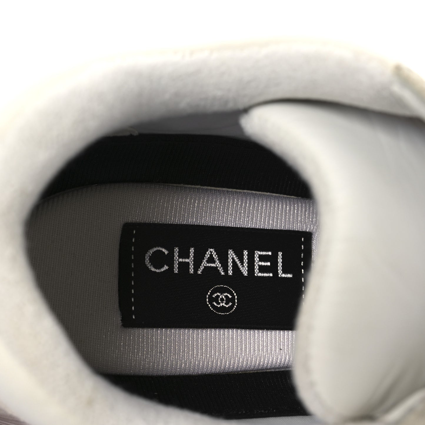 Suede Calfskin Fabric CC Sneakers 39 White