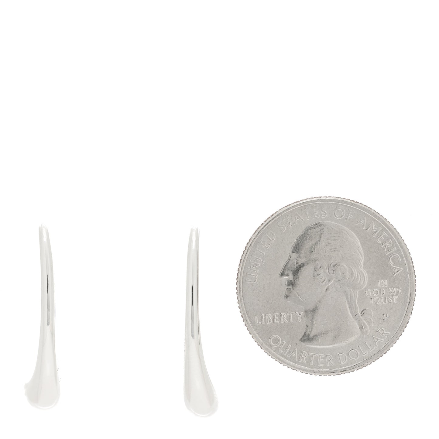 Sterling Silver Elsa Peretti Teardrop Hoop Earrings