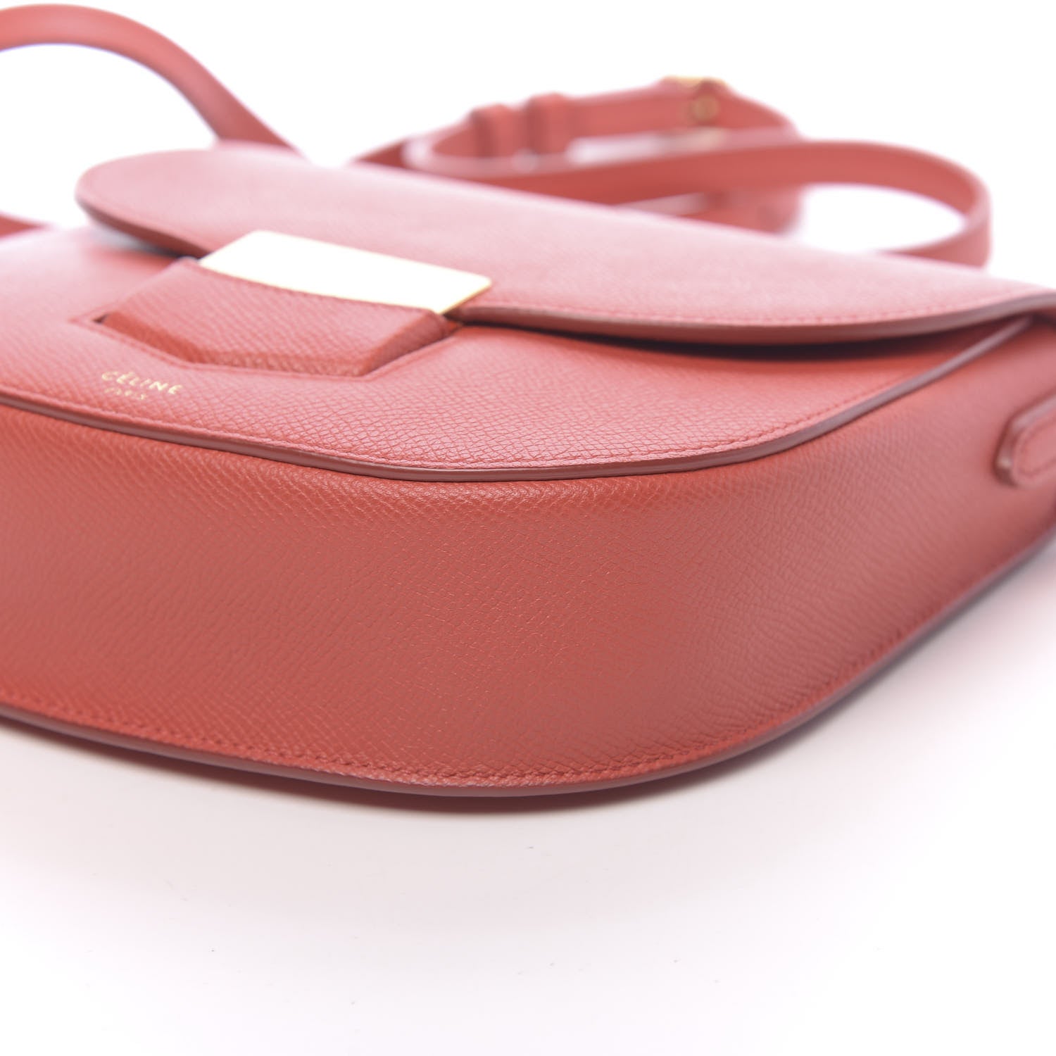 Celine Grained Calfskin Small Trotteur Terracotta 8 of 9