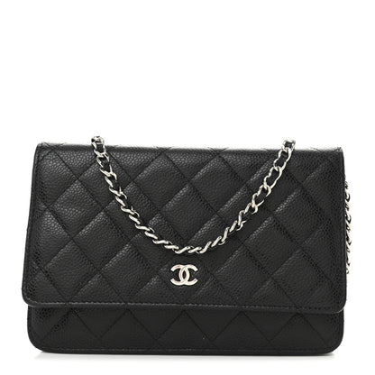 Chanel Caviar Quilted Wallet on Chain WOC Black 1 of 12