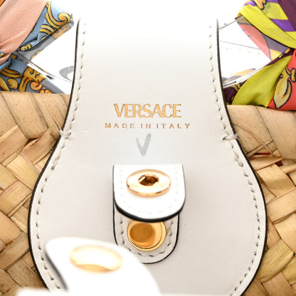 Versace Raffia Silk Basket Bag Multicolor 6 of 10