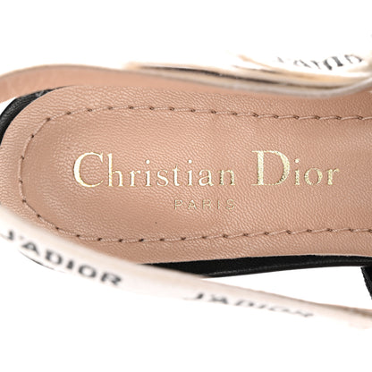 Christian Dior Technical Canvas Ribbon J'Adior Slingback Flats 36.5 Black 7 of 11