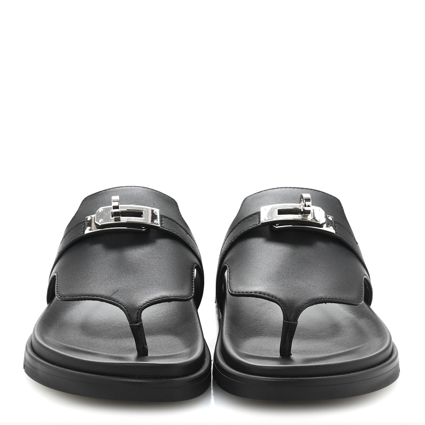 Calfskin Womens Empire Sandals 35 Black