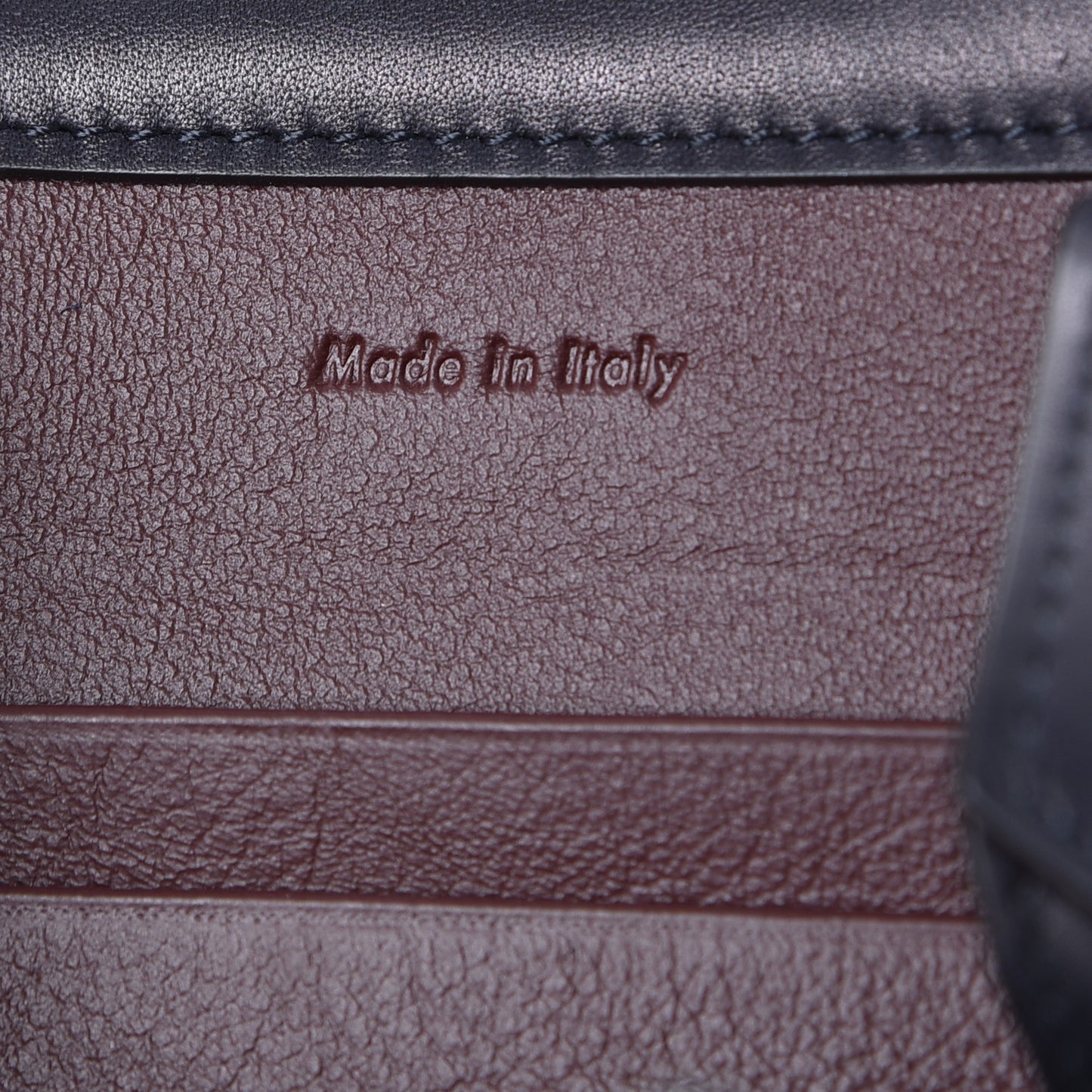 Sleek Calfskin Box On Strap Bag Navy Blue