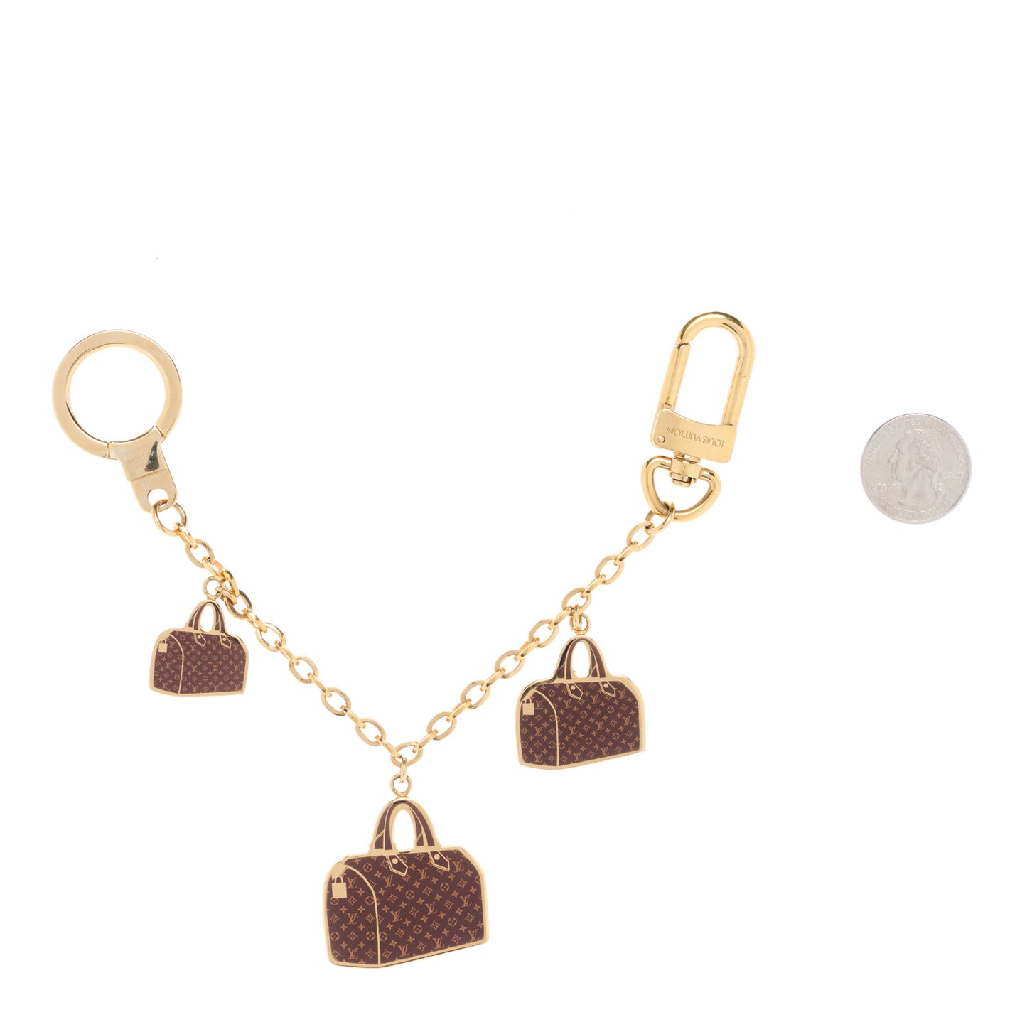 Monogram Iconic Speedy Bag Charm Chain Gold