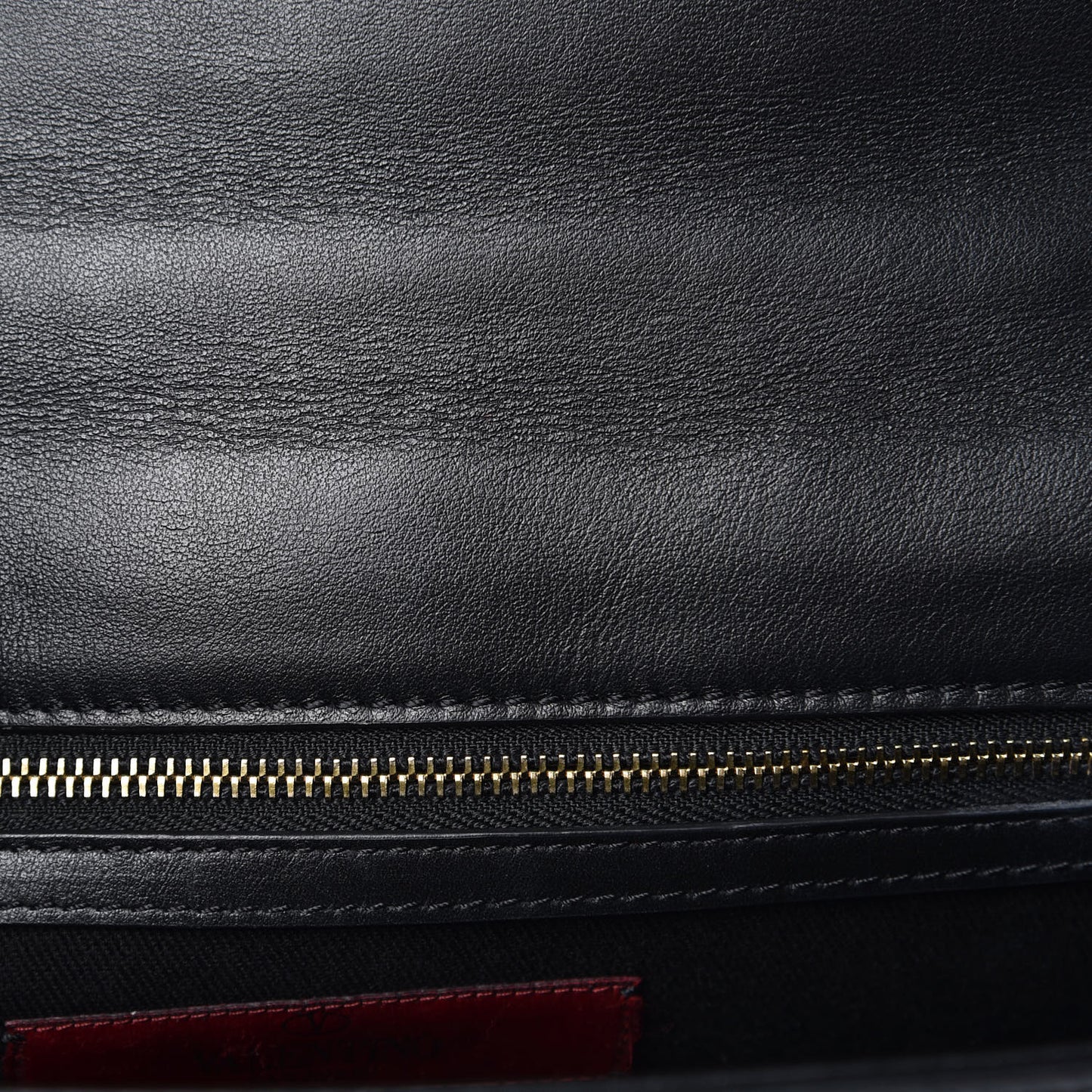 Vitello Medium Glam Lock Rockstud Flap Black
