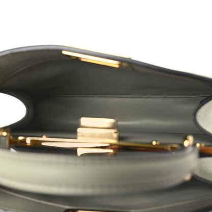 Fendi Vitello Seta Shiny Nappa Small Peekaboo I SEE U Satchel Green Tea 5 of 8