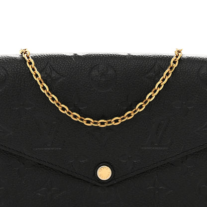 Louis Vuitton Empreinte Pochette Felicie Chain Wallet Black 8 of 12