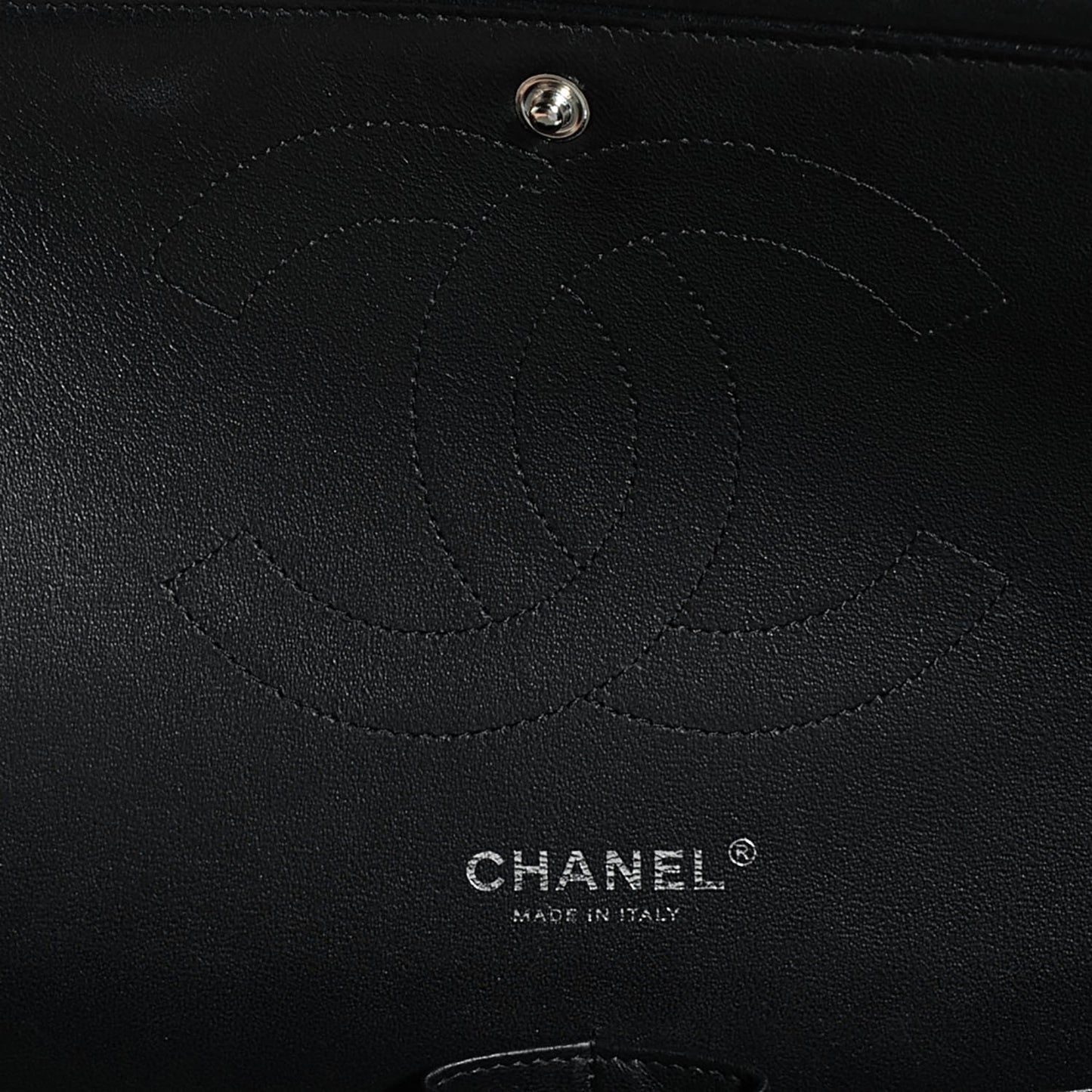 Patent Quilted Jumbo Double Flap Black