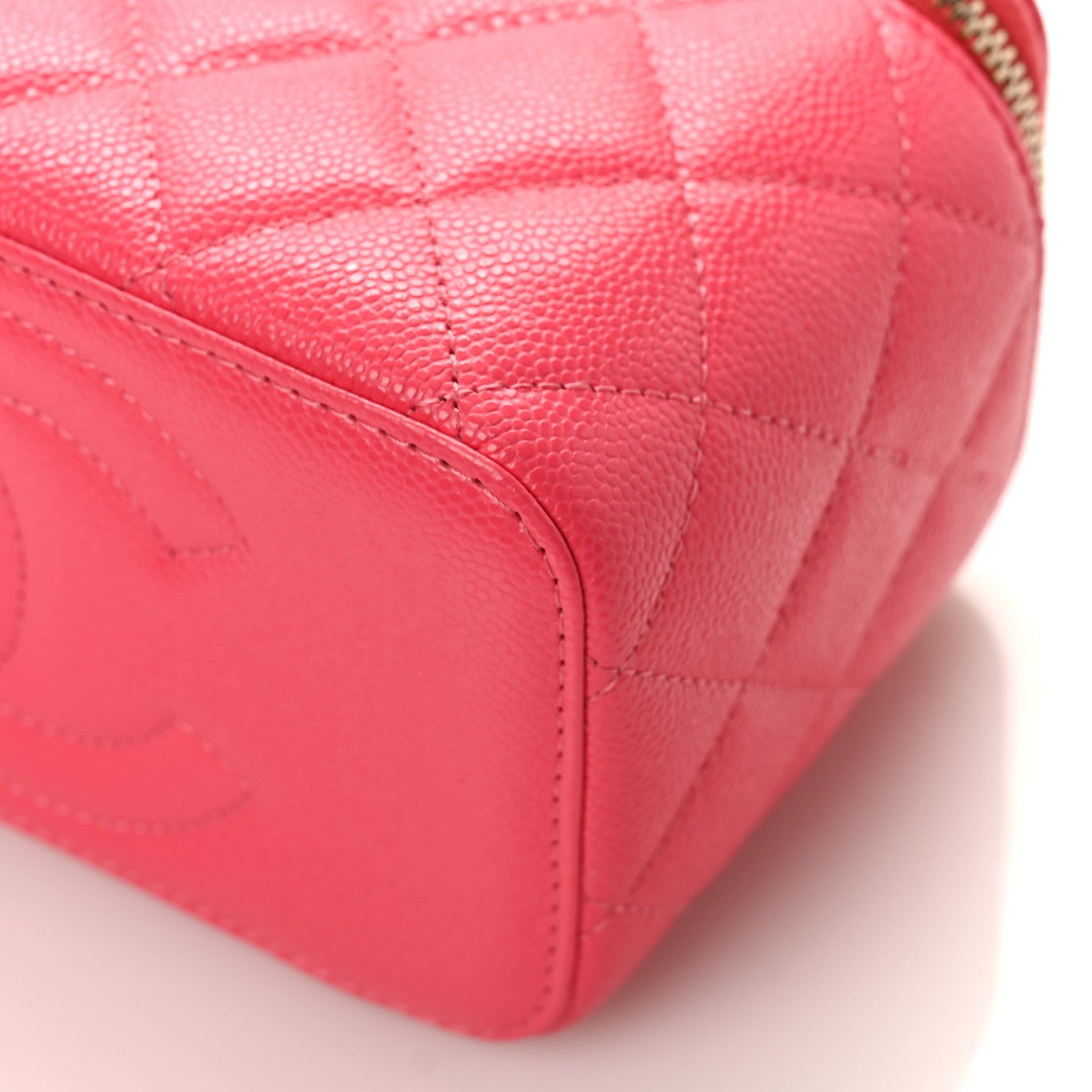 Chanel Caviar Quilted Small Vanity Case With Chain Pink 8 of 9