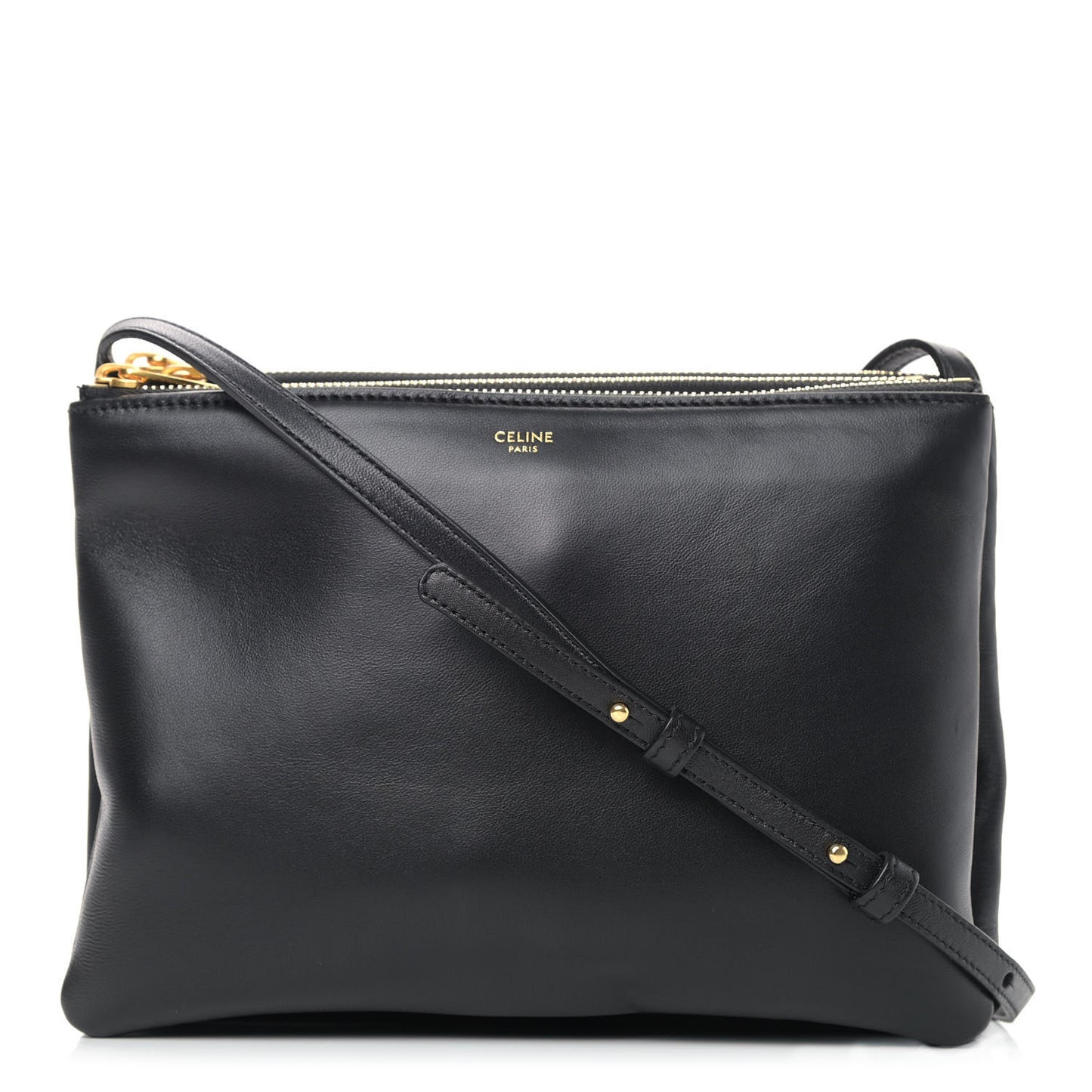 Lambskin Large Trio Crossbody Bag Black