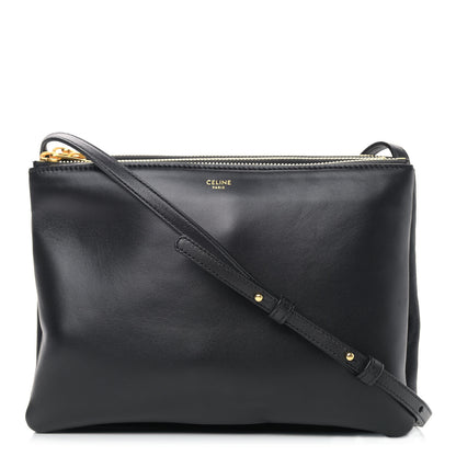 Celine Lambskin Large Trio Crossbody Bag Black 1 of 11