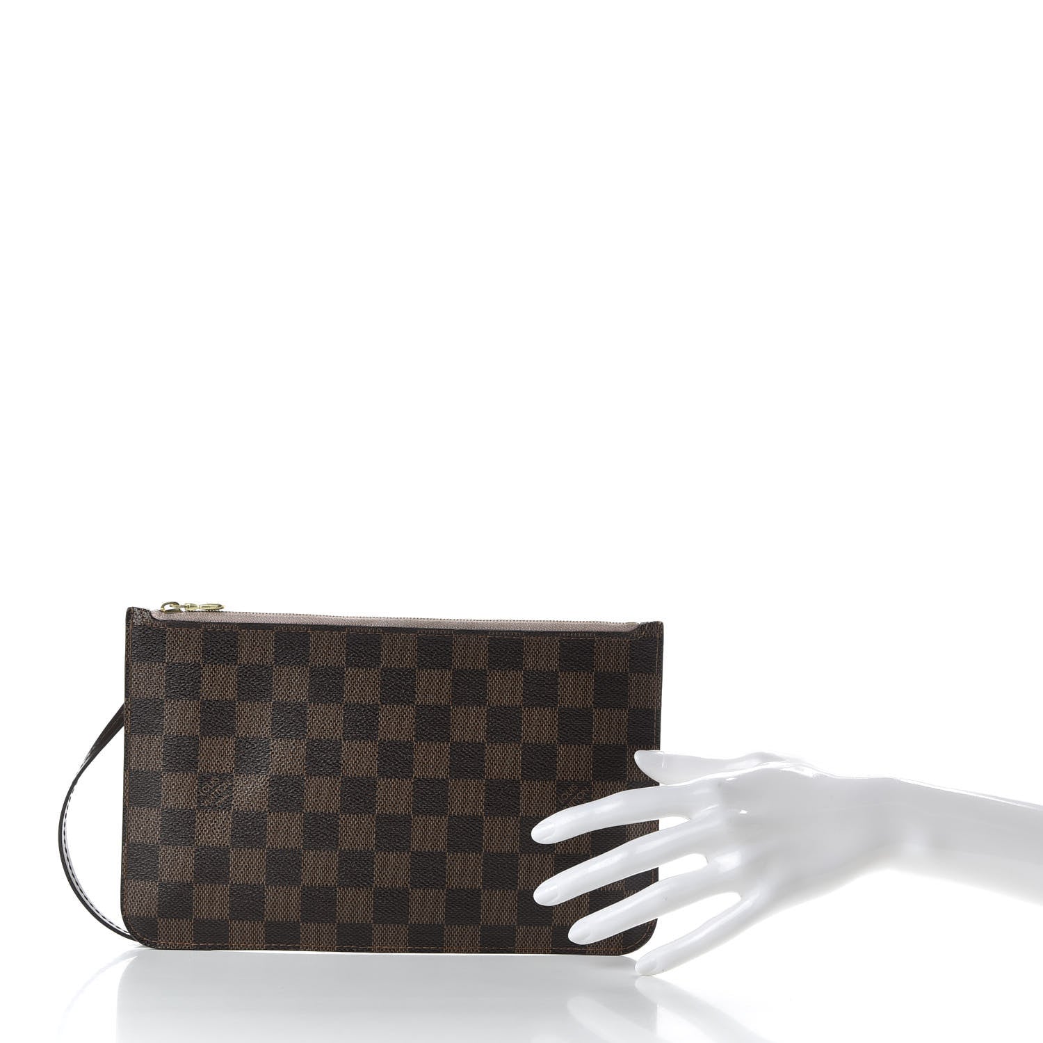 Louis Vuitton Damier Ebene Neverfull MM GM Pochette Rose Ballerine 2 of 9