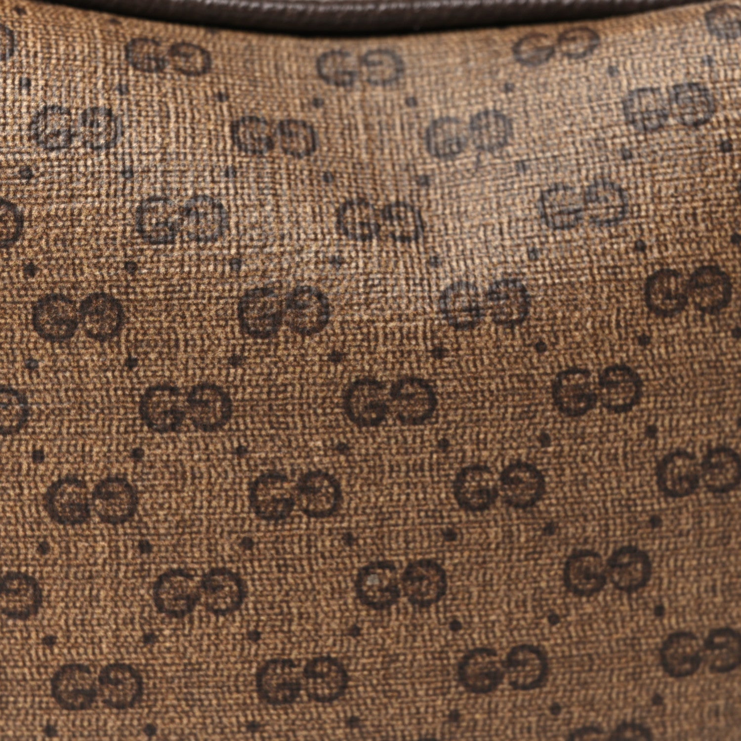 Gucci GG Supreme Monogram Textured Calfskin Web Mini Attache Hobo Beige Ebony New Acero 7 of 9