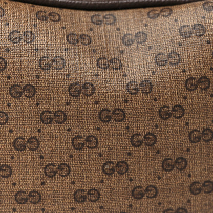 Gucci GG Supreme Monogram Textured Calfskin Web Mini Attache Hobo Beige Ebony New Acero 7 of 9