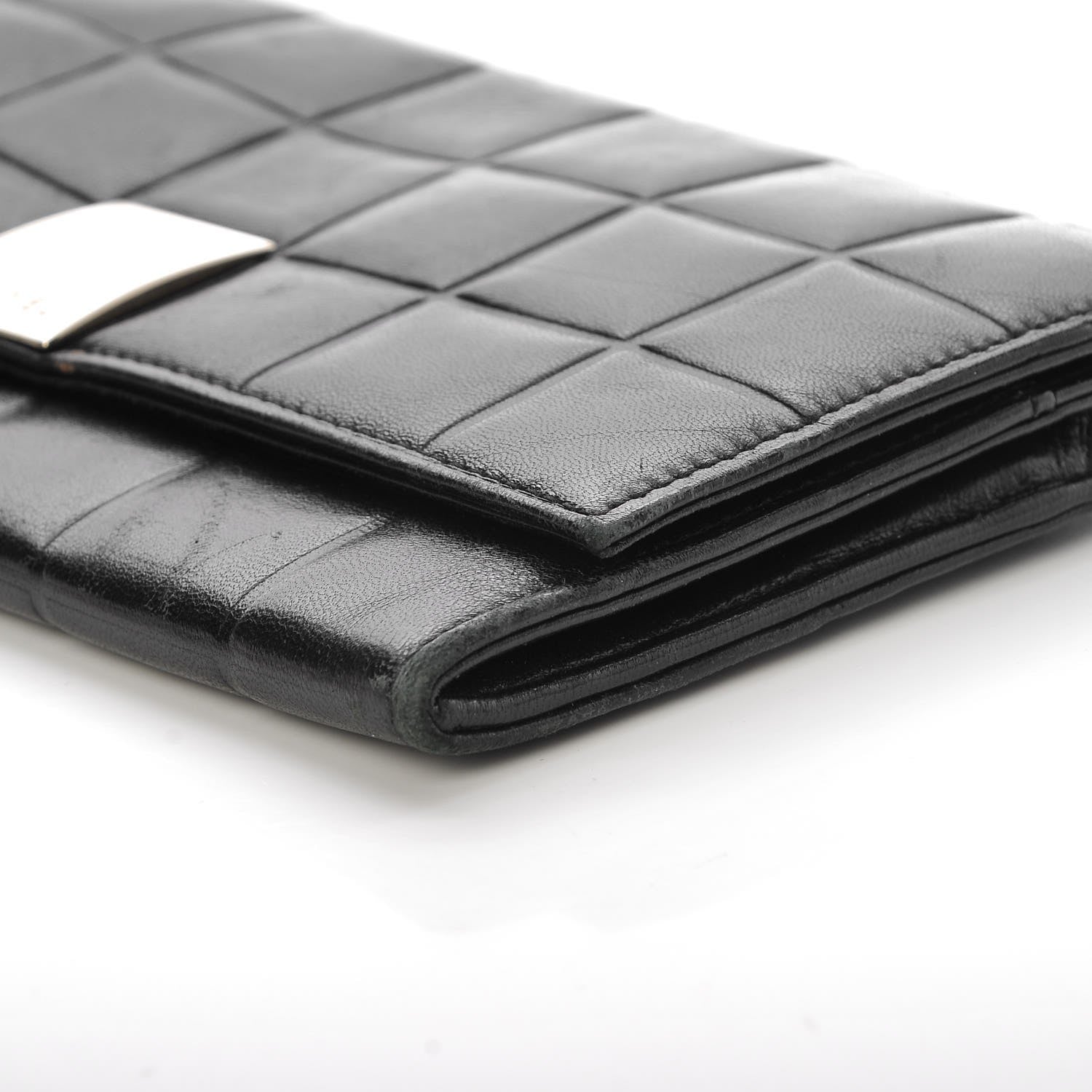 Chanel Lambskin Quilted Chocolate Bar Long Wallet Black 10 of 10