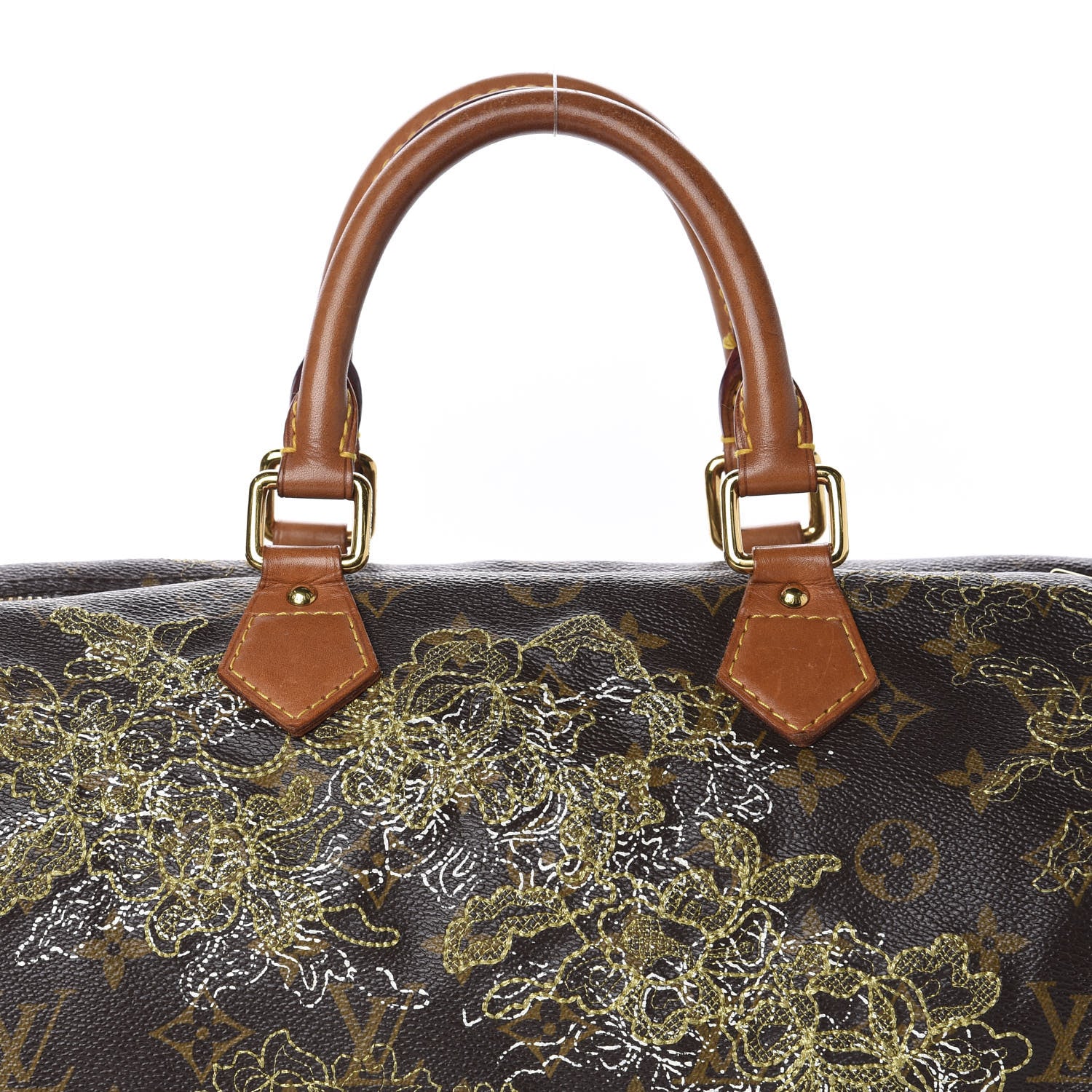 Louis Vuitton Monogram Dentelle Speedy 30 Gold 10 of 10