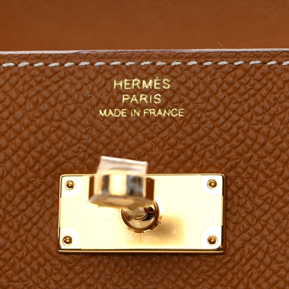 Hermes Epsom Kelly Wallet To Go Gold 6 of 10