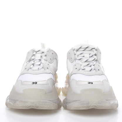 Balenciaga Fabric Mesh Clear Sole Womens Triple S Sneakers 39 White 2 of 8