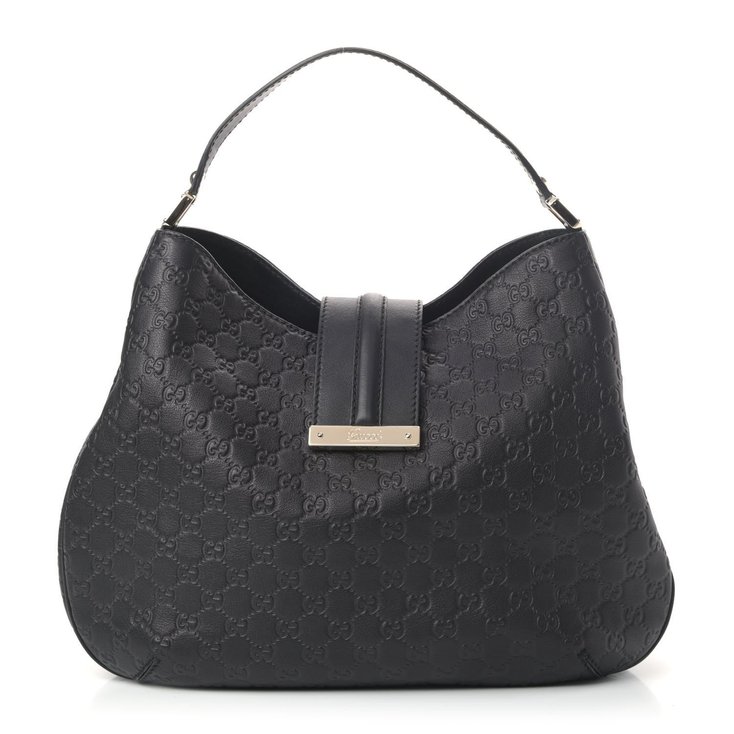 Gucci Guccissima Large New Ladies Web Hobo Black 1 of 4