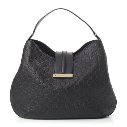 Gucci Guccissima Large New Ladies Web Hobo Black 1 of 4