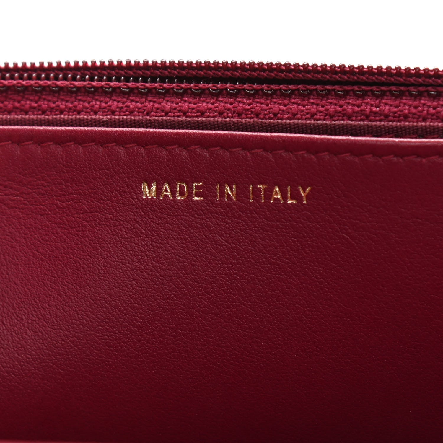 Chanel Goatskin Stitched Golden CC Wallet on Chain WOC Dark Red 7 of 13