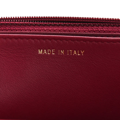 Chanel Goatskin Stitched Golden CC Wallet on Chain WOC Dark Red 7 of 13