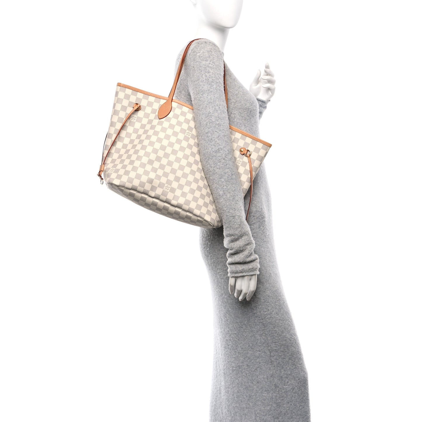 Damier Azur Neo Neverfull MM Rose Ballerine