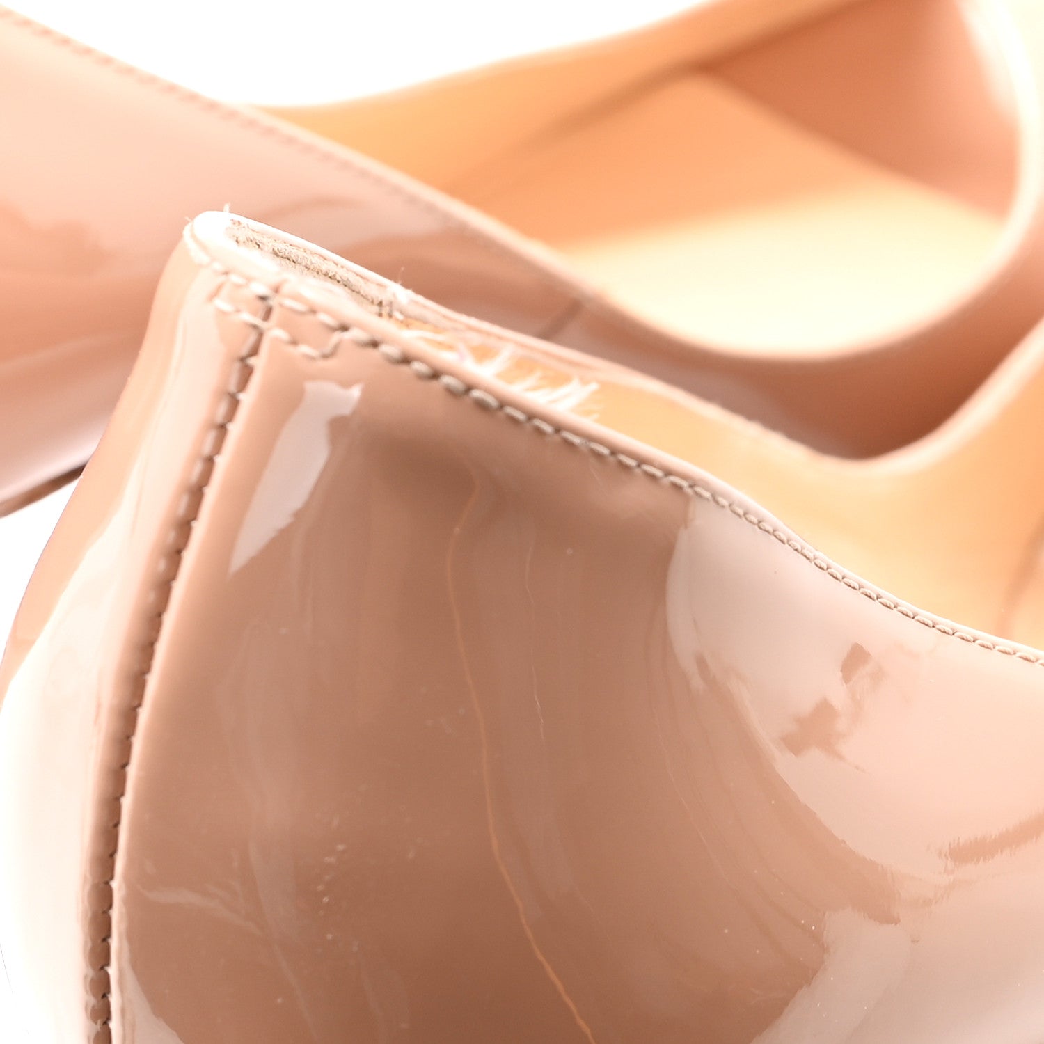 Christian Louboutin Patent New Very Prive 120 Pumps 37.5 Nude 9 of 11
