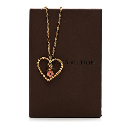 Louis Vuitton Sweet Monogram In My Heart Necklace Gold 7 of 7