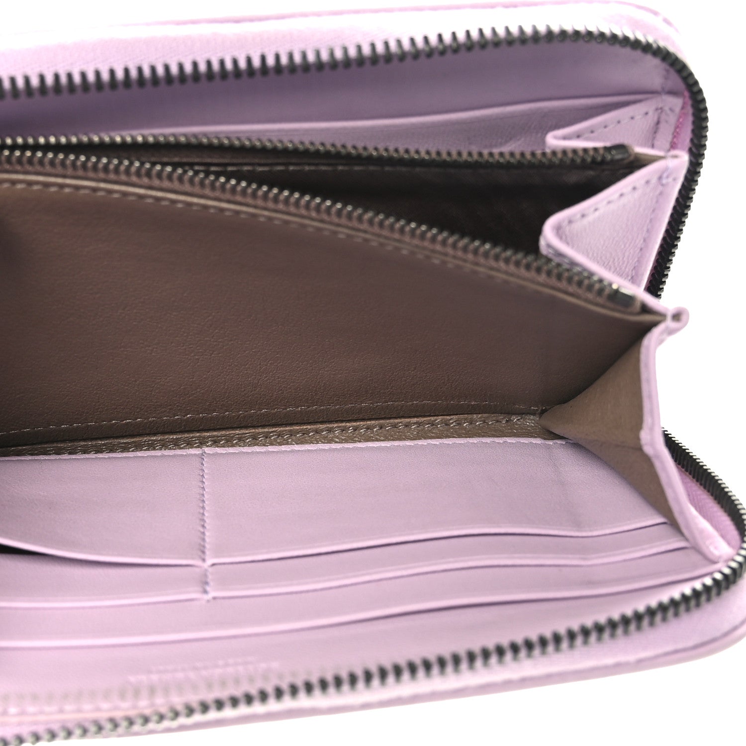 Bottega Veneta Nappa Intrecciato Zip Around Wallet Lilac 5 of 8