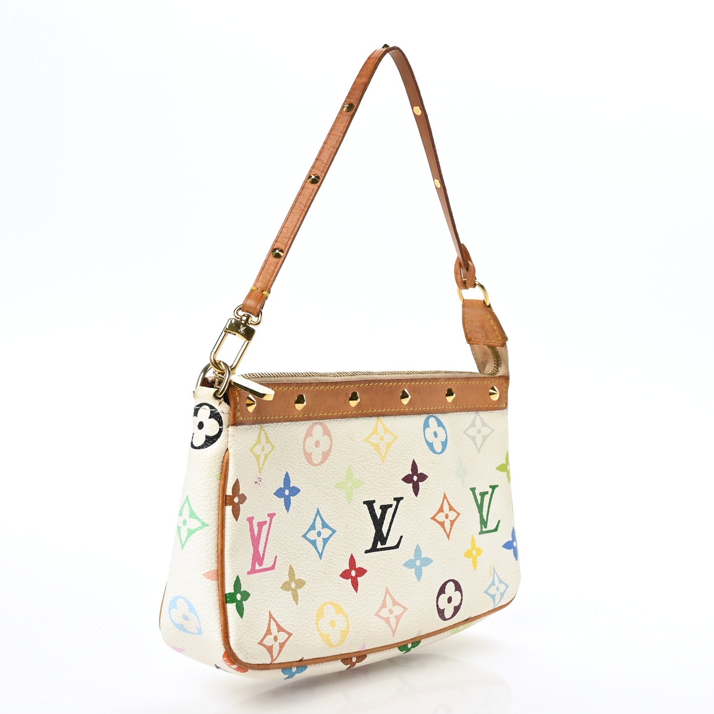 Monogram Multicolor Pochette Accessories White