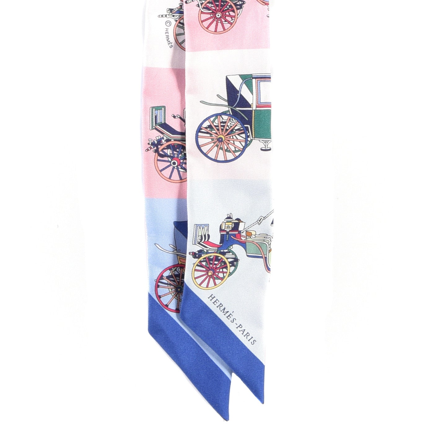 Silk Les Voitures Exquises Twilly Bleu Rose Vert