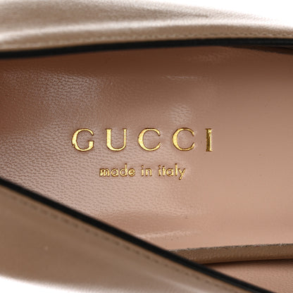 Gucci Malaga Kid GG Marmont Fringe Platform High Heel Loafer Pumps 38 Mud 7 of 15