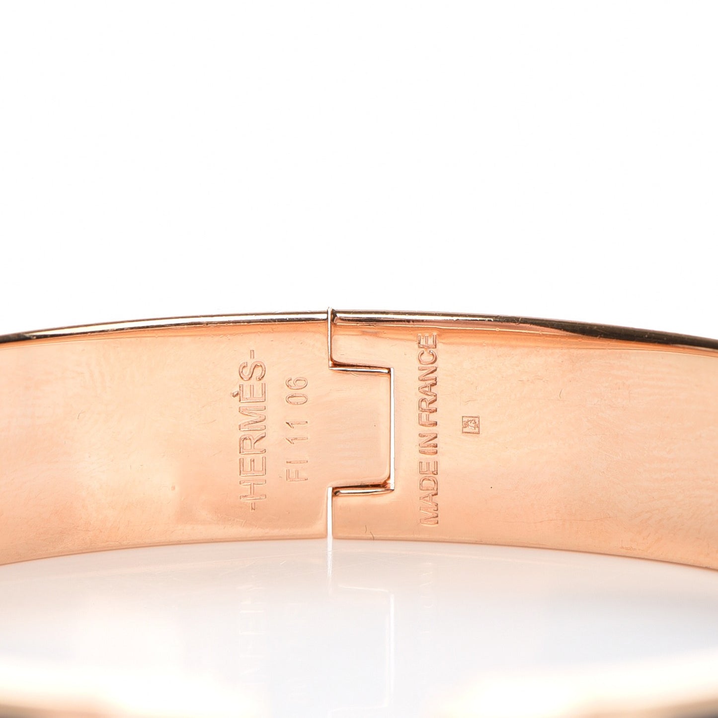 Narrow Enamel Clic Clac H Bracelet GM Bleu De Genes