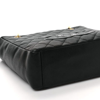 Chanel Caviar Quilted Petit Shopping Tote PST Black 7 of 8