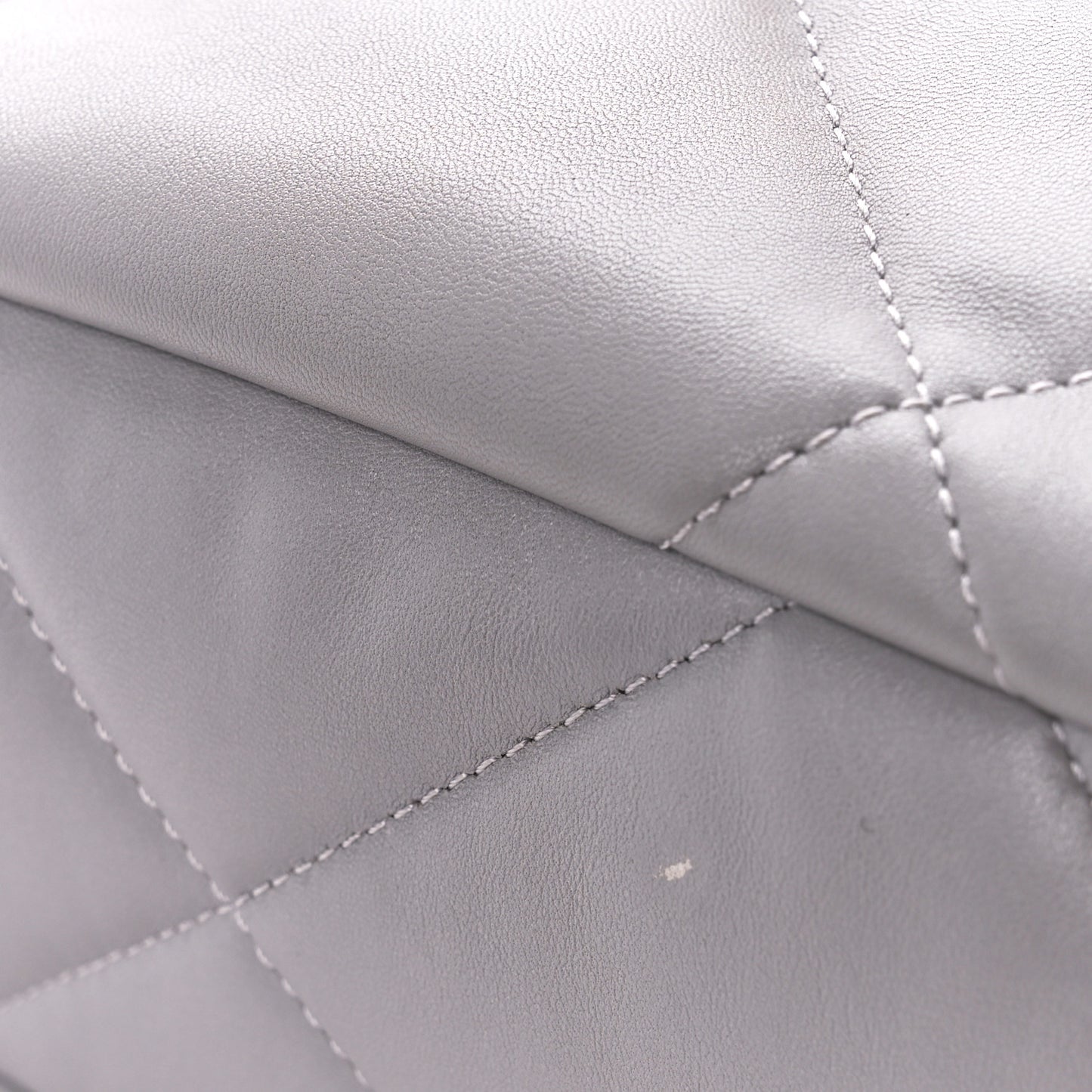 Lambskin Quilted Large Chanel 19 Flap Grey
