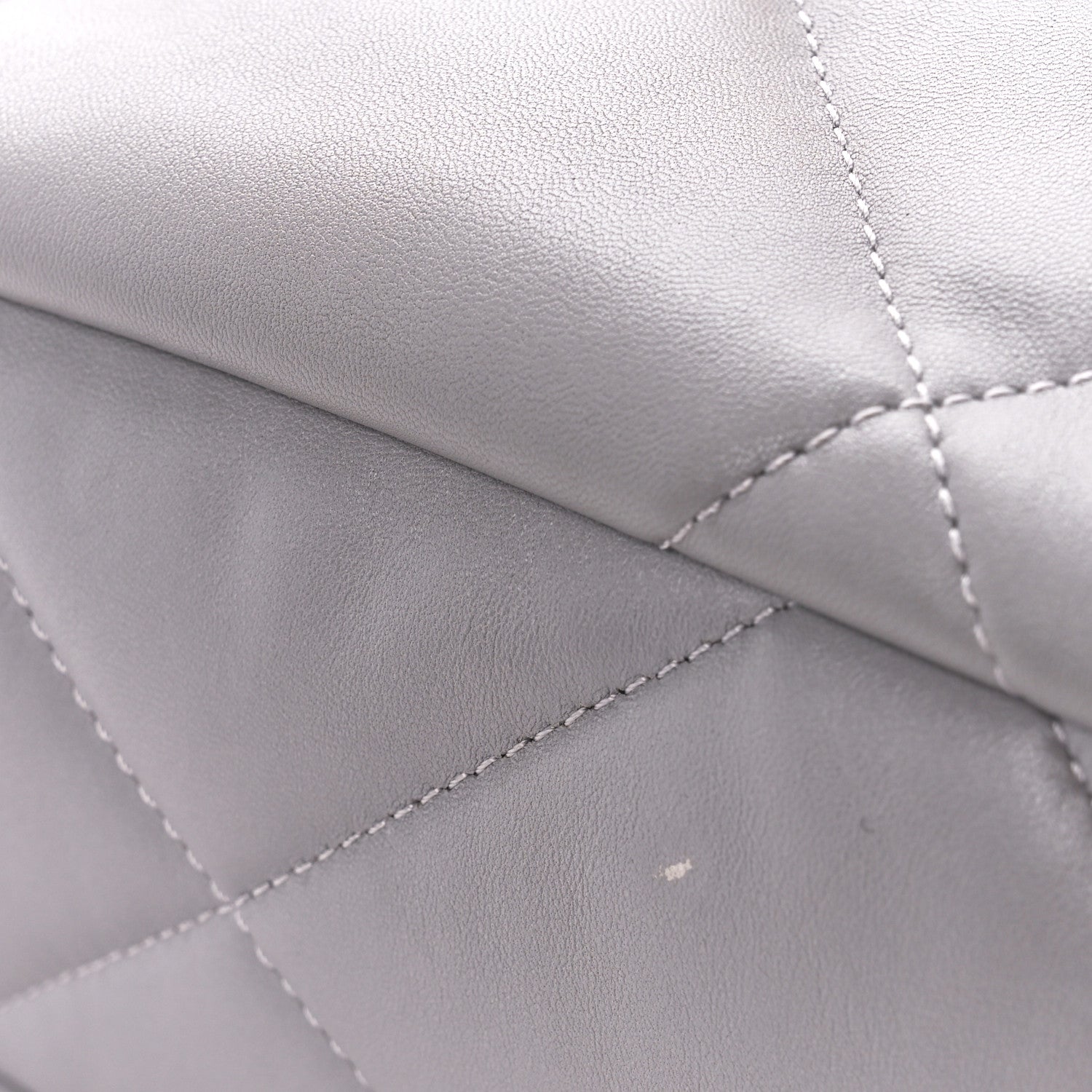 Chanel Lambskin Quilted Large Chanel 19 Flap Grey 11 of 12