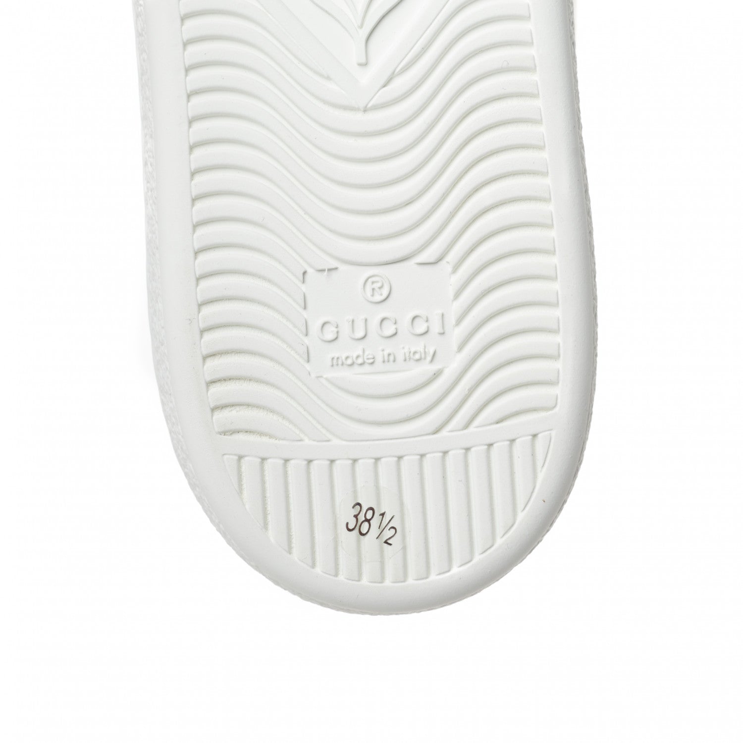 Gucci Calfskin Miro Soft Tennis Embroidered Womens Ace Sneakers 38.5 White Rio Blue 6 of 9