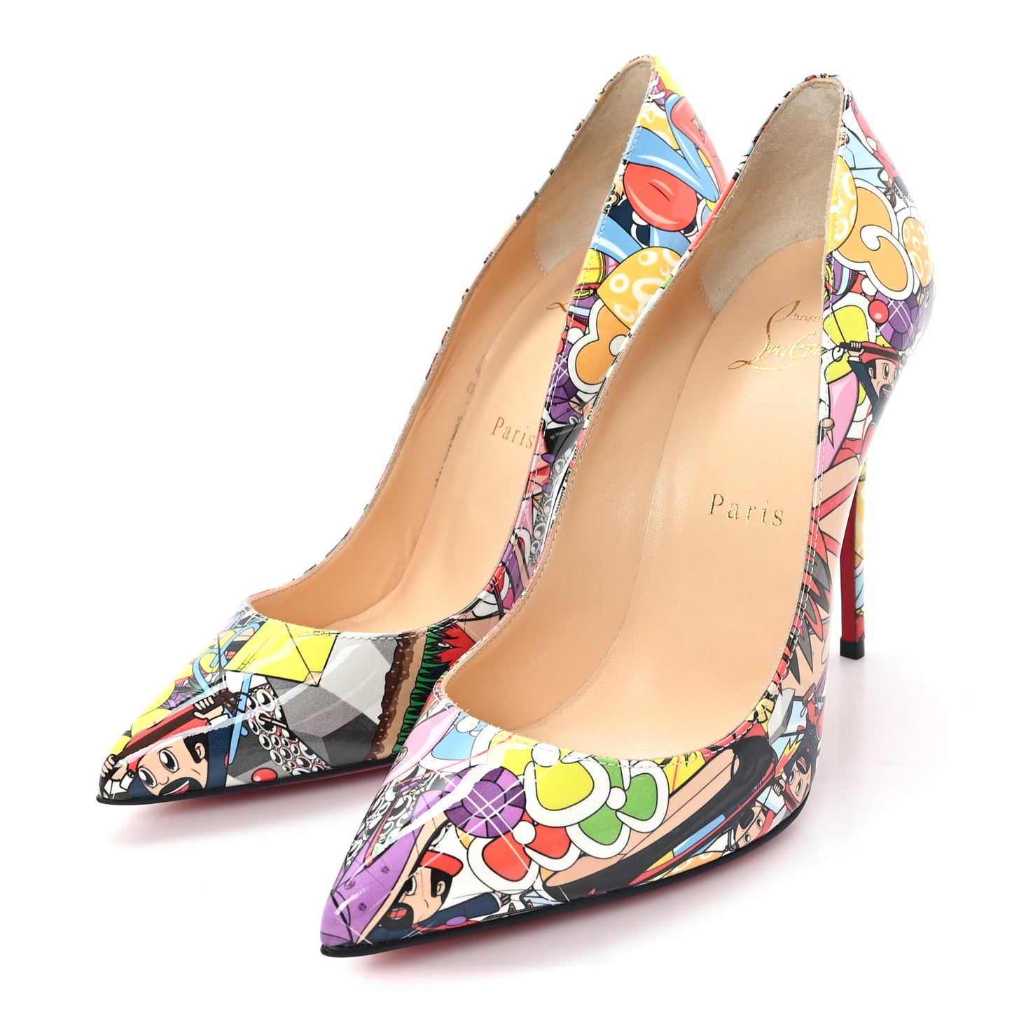 Patent Super Loubi Pigalle Follies 100 Pumps 37 Multicolor