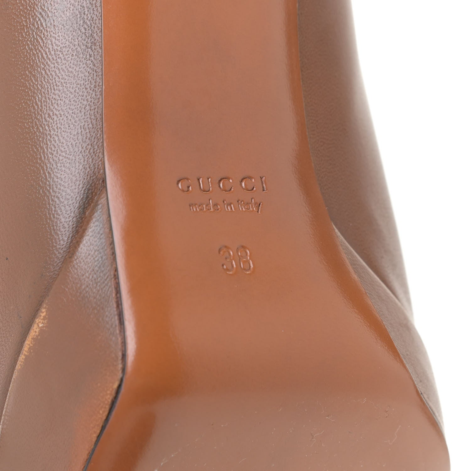 Gucci Calfskin Ankle Boots 38 Ginger Bread 11 of 13