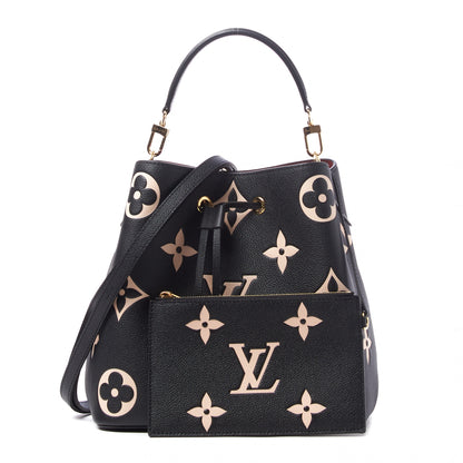 Louis Vuitton Empreinte Monogram Giant Neonoe MM Black Beige 1 of 9