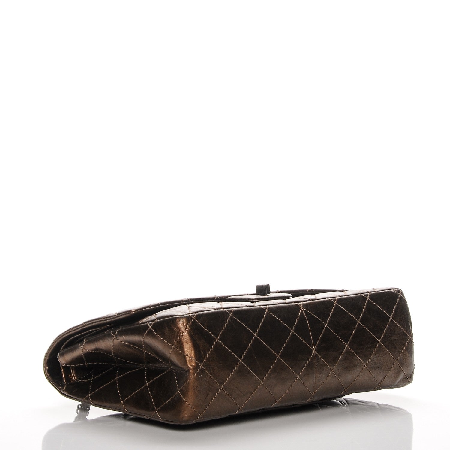 Chanel Metallic Aged Calfskin Quilted 2.55 Reissue 226 Flap Dark Gold 4 of 7