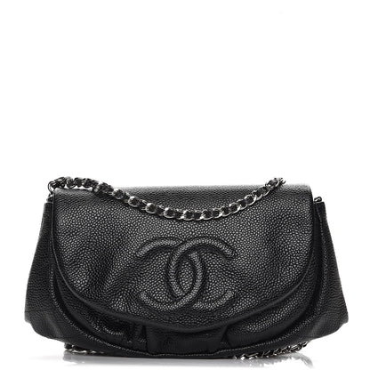 Chanel Caviar Half Moon Wallet On Chain WOC Black 1 of 8