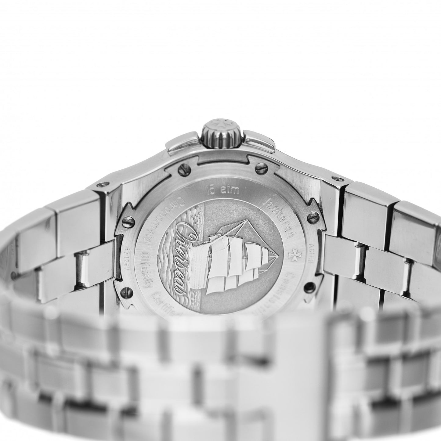 Stainless Steel 35mm Overseas Quartz Watch Blue 72050