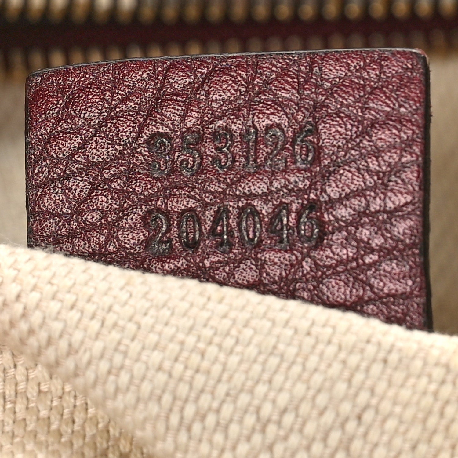 Gucci Metallic Cellarius Calfskin Medium Soho Bowler Classic Burgundy 7 of 16
