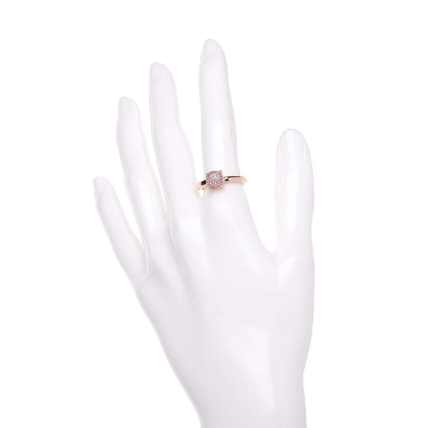Tiffany 18K Rose Gold Pink Sapphire 7mm Paloma Picasso Sugar Stacks Ring 54 7 2 of 6