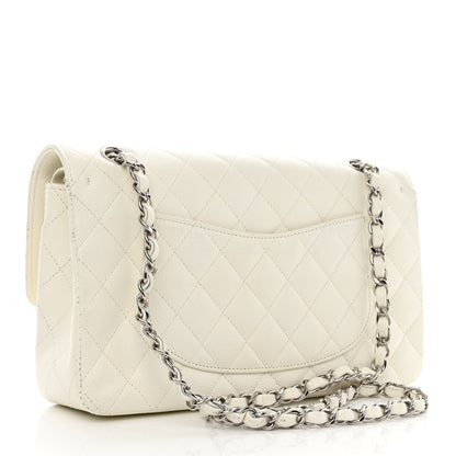 Chanel Caviar Quilted Medium Double Flap White 3 of 17