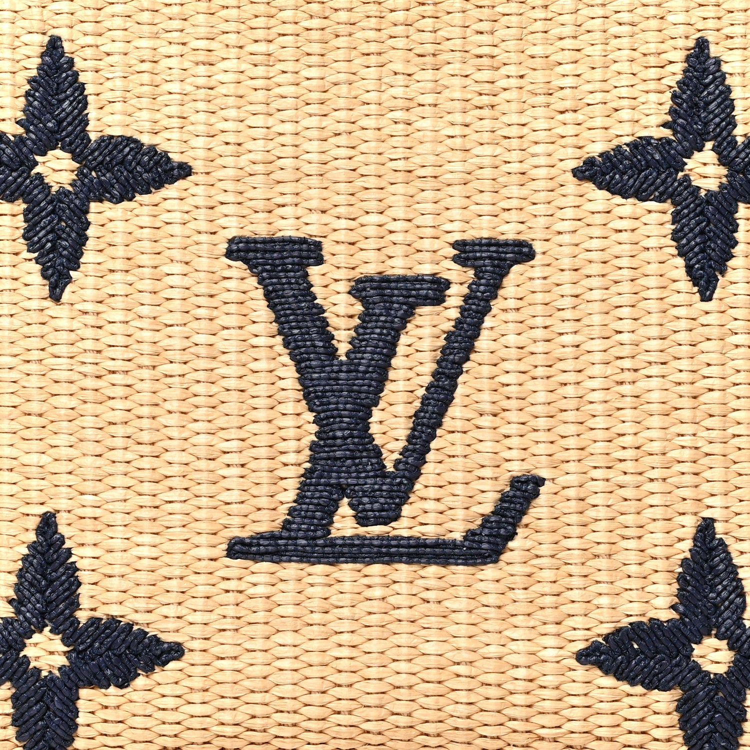 Louis Vuitton Raffia Calfskin Monogram Giant Toiletry Pouch 26 Blue 9 of 9